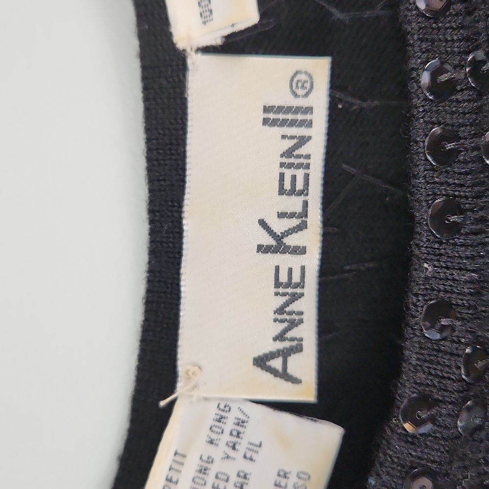 Anne Klein II Petite Black Sequin Wool Tank Top - Picture 3 of 11